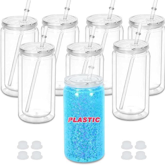 16oz Acrylic Snow Globe Tumbler