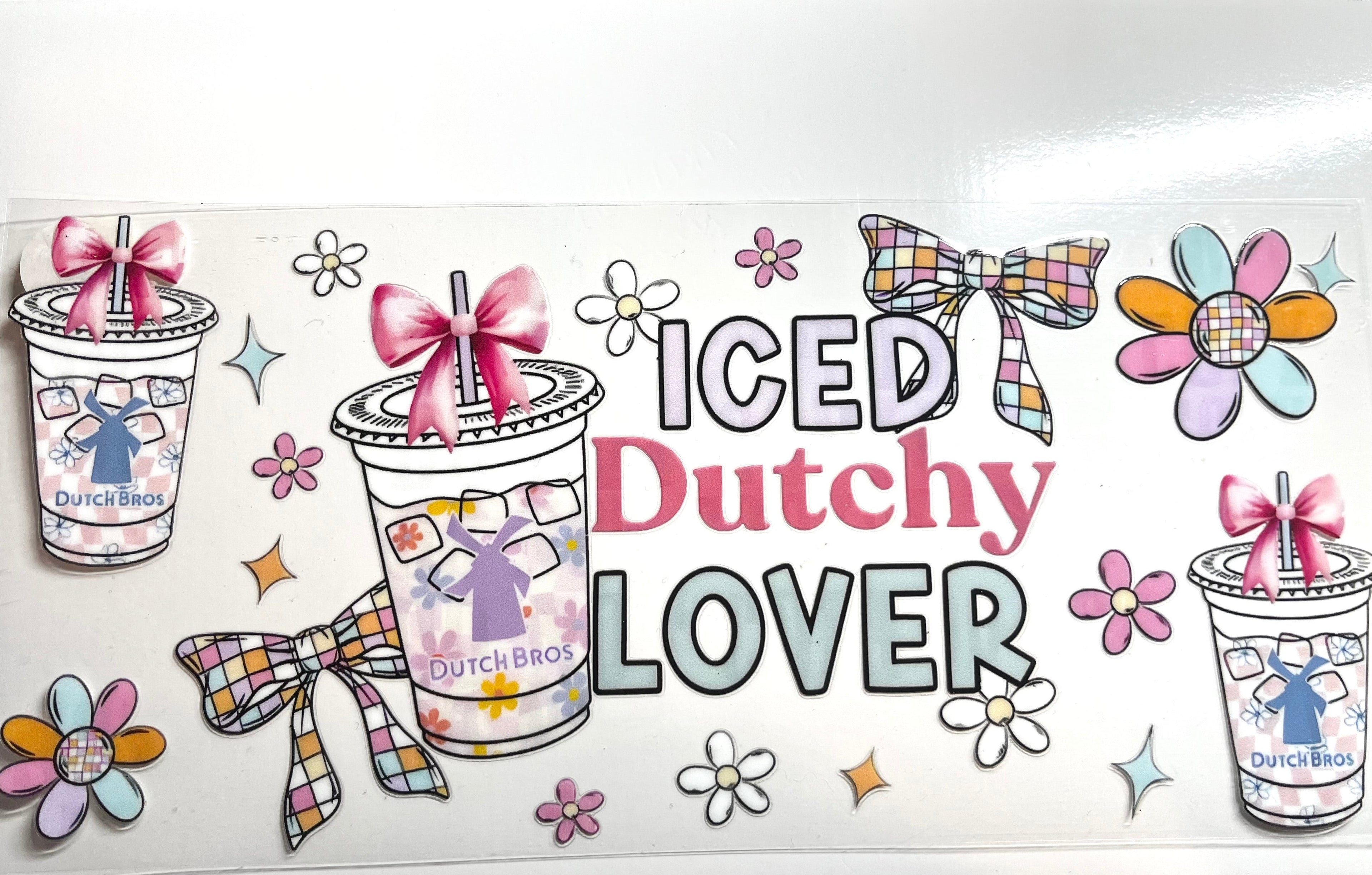 Iced Dutchy Lover decal with bows and flowers