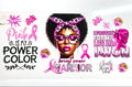 Breast cancer warrior decal wrap with Pink is My Power Color, Warrior, and I Fought and I Won designs