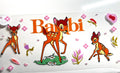 Sweet little fawn decal with pink flowers hearts and leaves