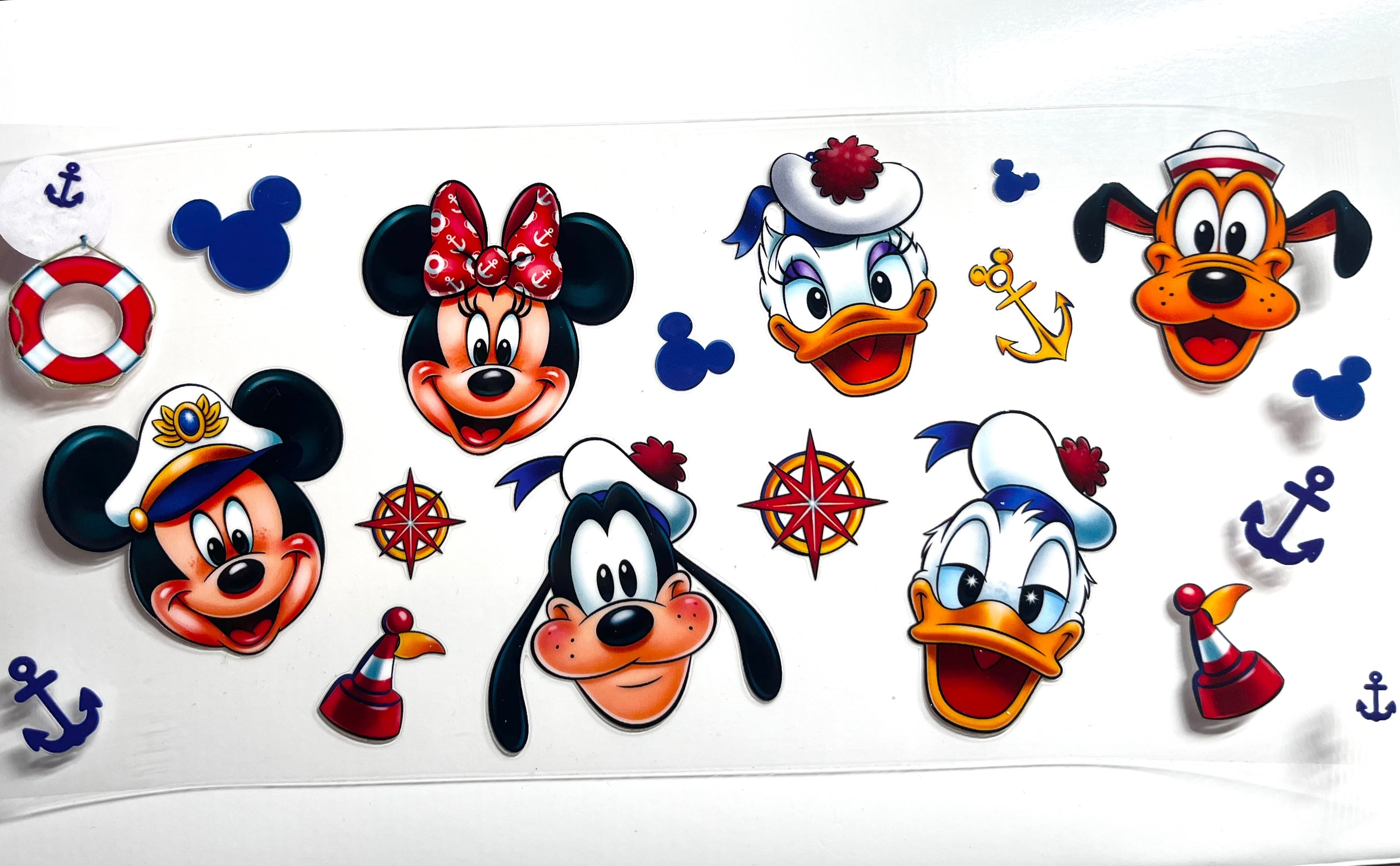 MM and Friends nautical decal with sailor hats anchors and compass roses