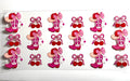 Cowgirl boots cherries and pink bows decal with sparkle stars and cowboy hat coquette western aesthetic