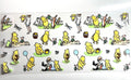 Honey bear and friends classic storybook decal with yellow bear pink pig grey donkey and boy in vintage illustrated style