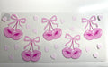 Kissy lips cherries and pink bows decal with scattered hearts coquette aesthetic