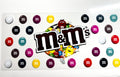 Colorful candy characters decal with multicolored candy dots