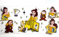 Beauty and the Beast decal with Belle, Cogsworth, Lumiere, Chip and enchanted rose