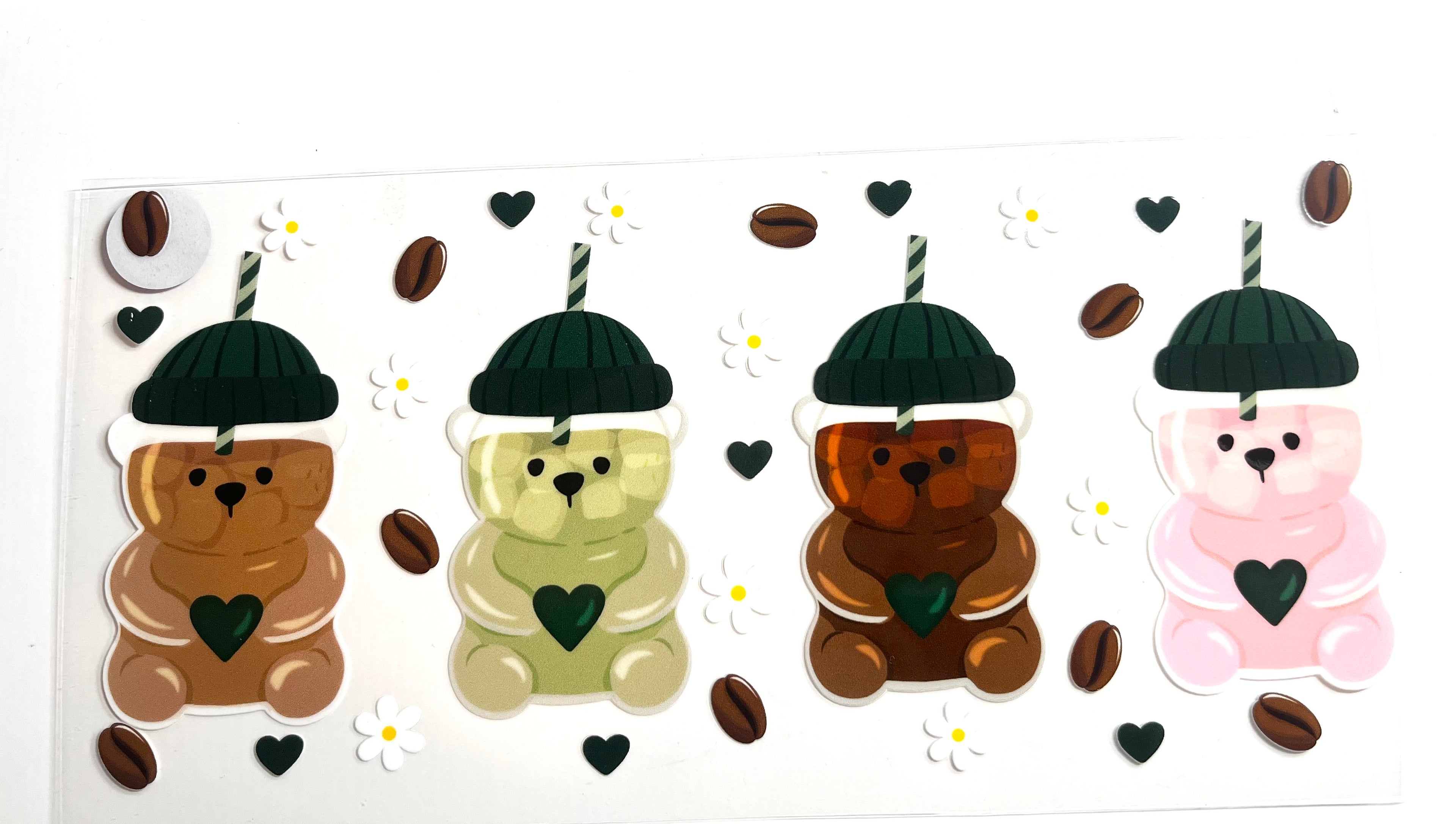 Decal #163 - Coffee Bear Cups