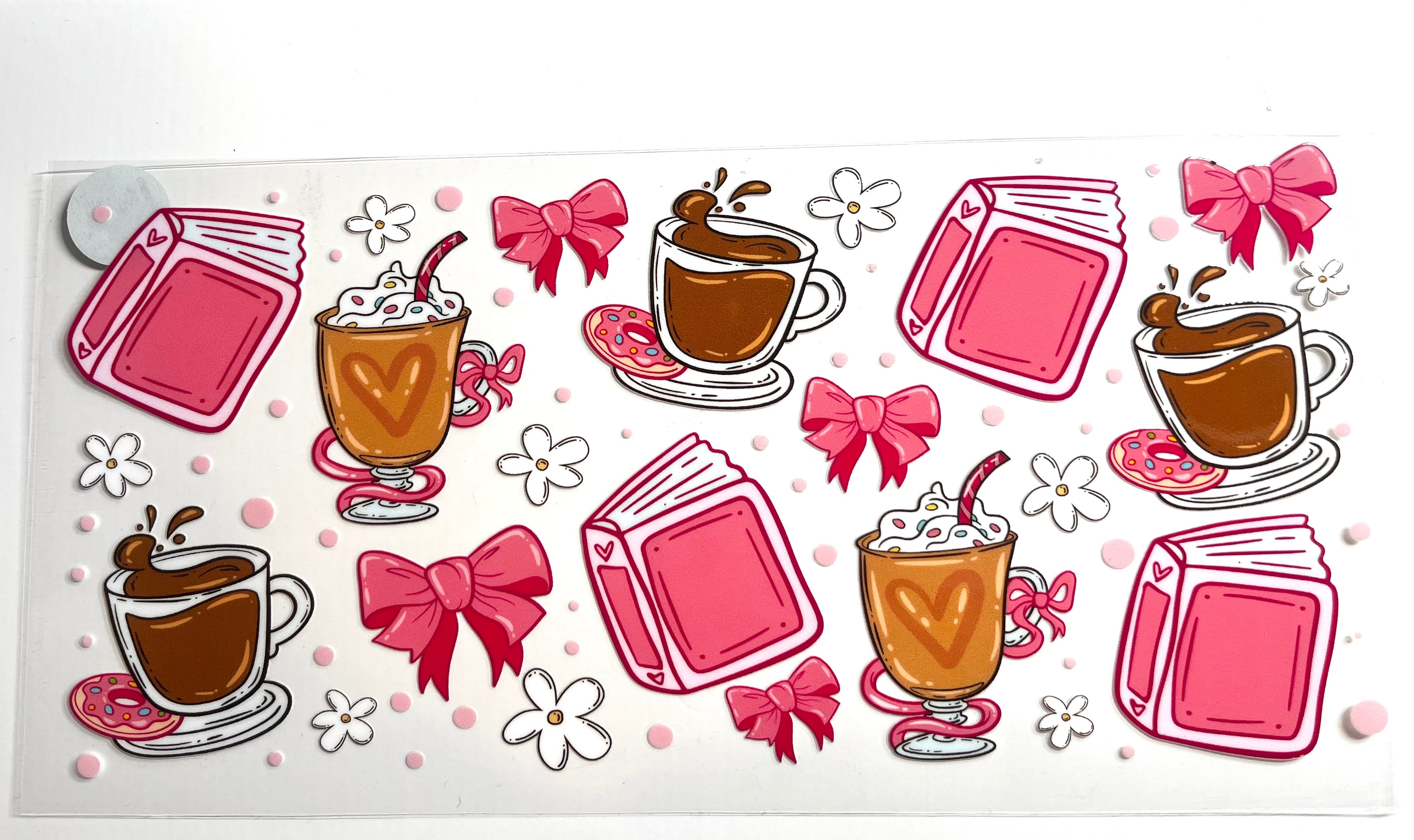 Decal #165 - Books & Coffee Coquette