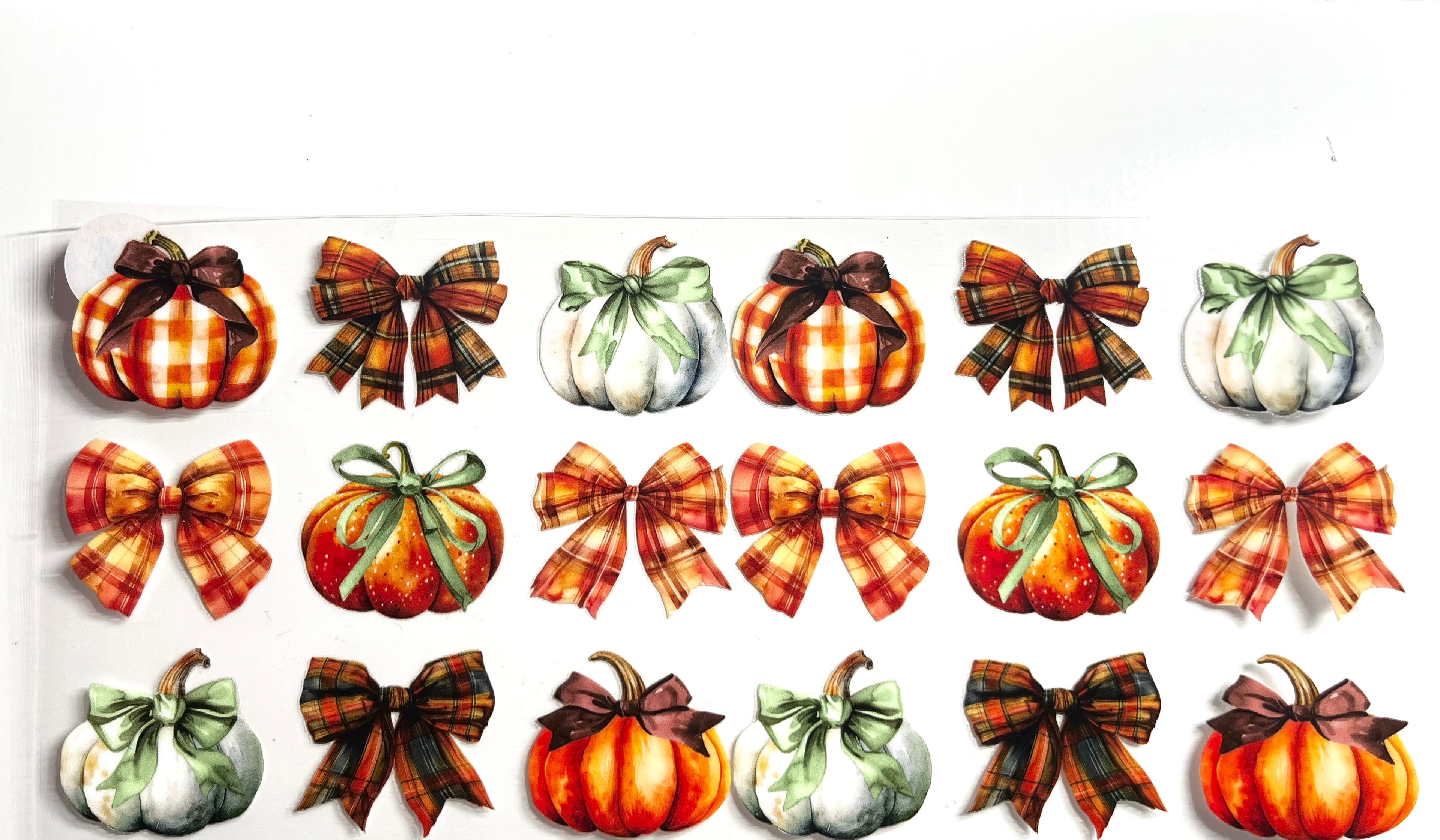 Decal #168 - Plaid Pumpkin Harvest