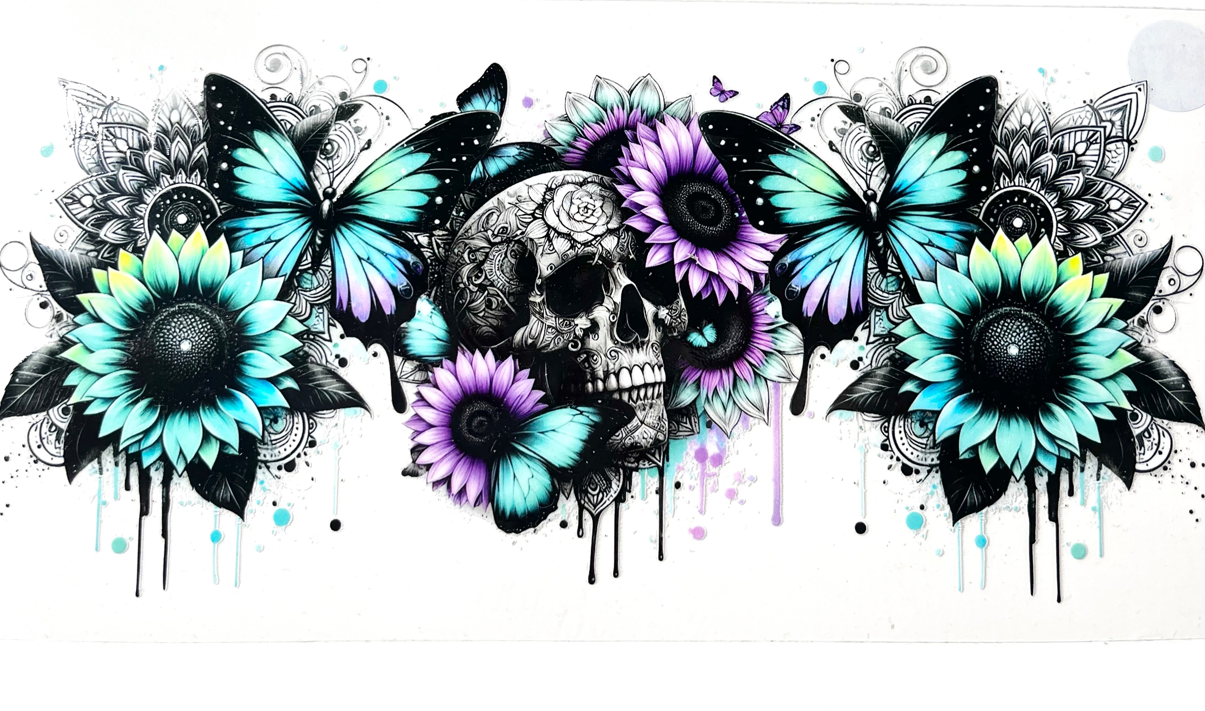 Decal #174 - Skull Sunflower Wrap
