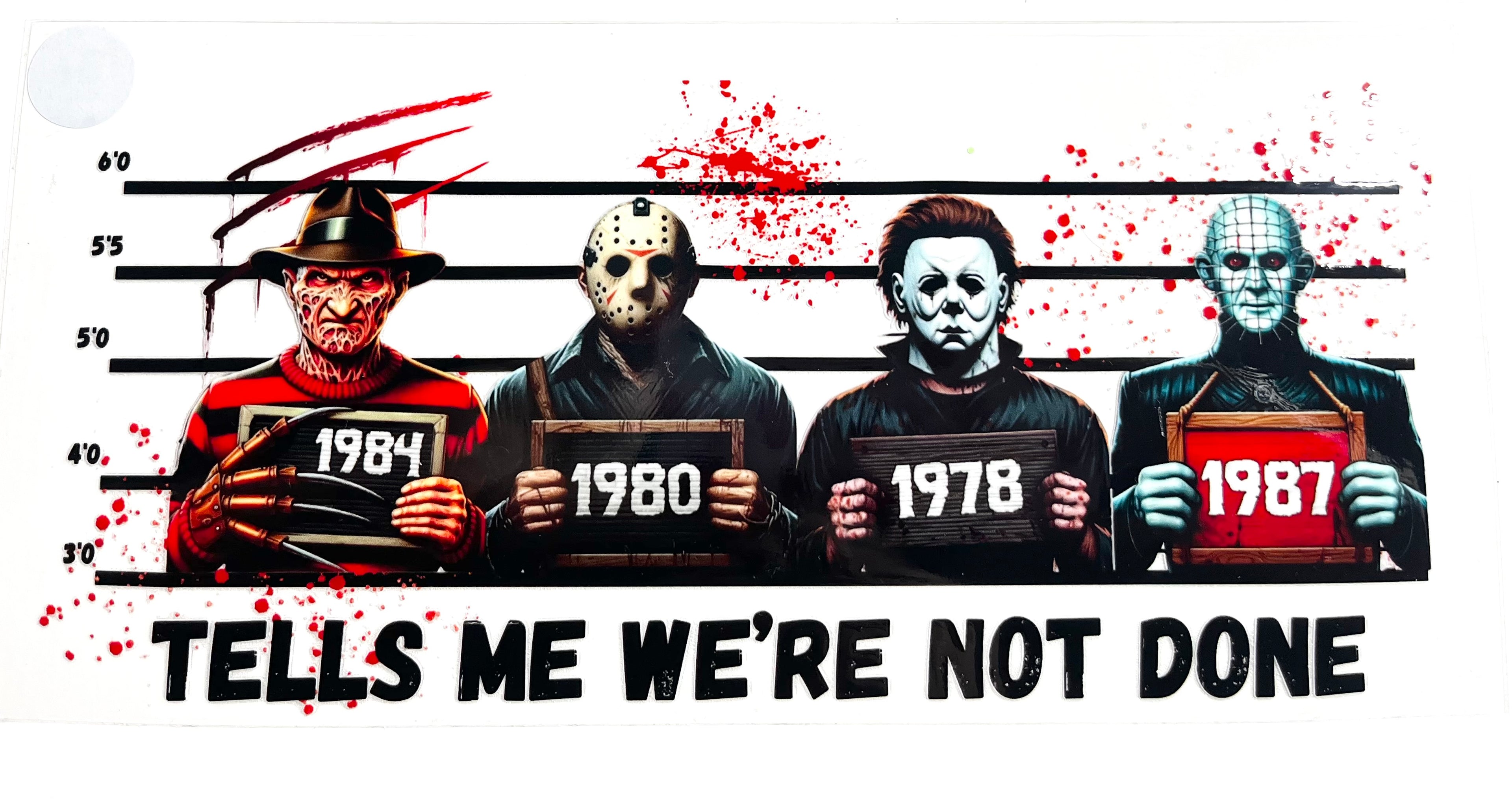 Decal #181 - Horror Icons Mugshot